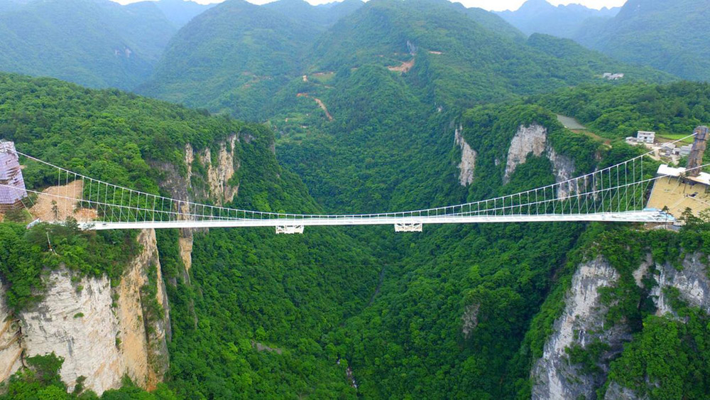 Glass Bridge at Zhangjiajie Grand Canyon